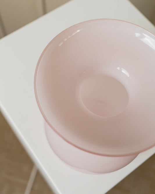 Vintage glass vase by Barbro Wesslander and Pia Amsell for Ikea pink