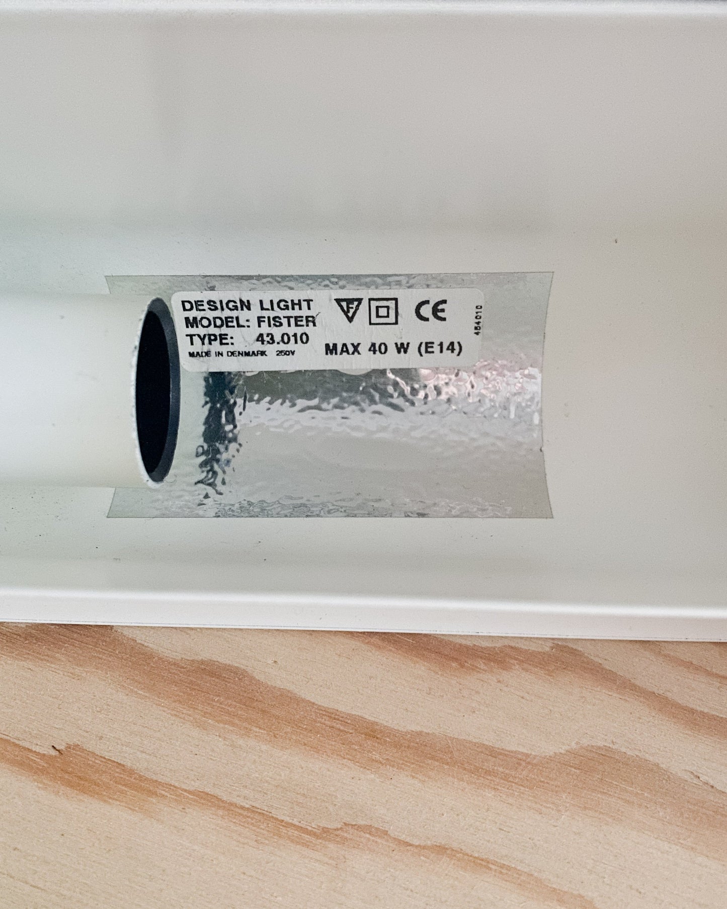 Vintage Wandleuchte Fister von Design Light weiß Metall Set von 2