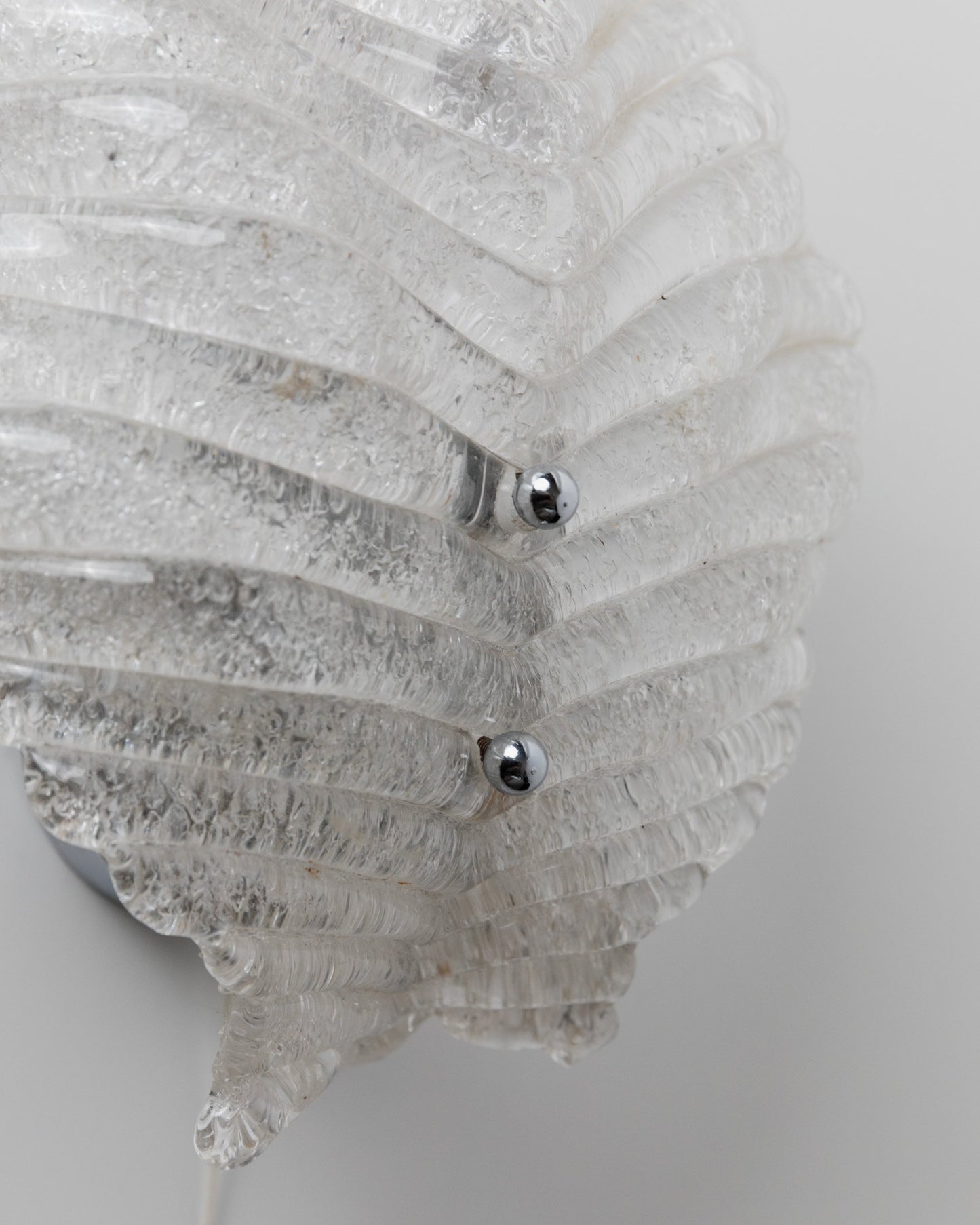 Vintage wall lamp Murano glass by Honsel Leuchten transparent gold green