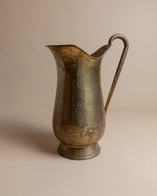 Vintage brass jug Italy 1950s classic design country house decoration