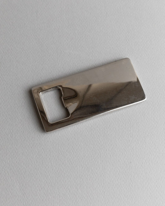 Vintage Flaschenöffner versilbert Space Age Design Italien 1970er retro