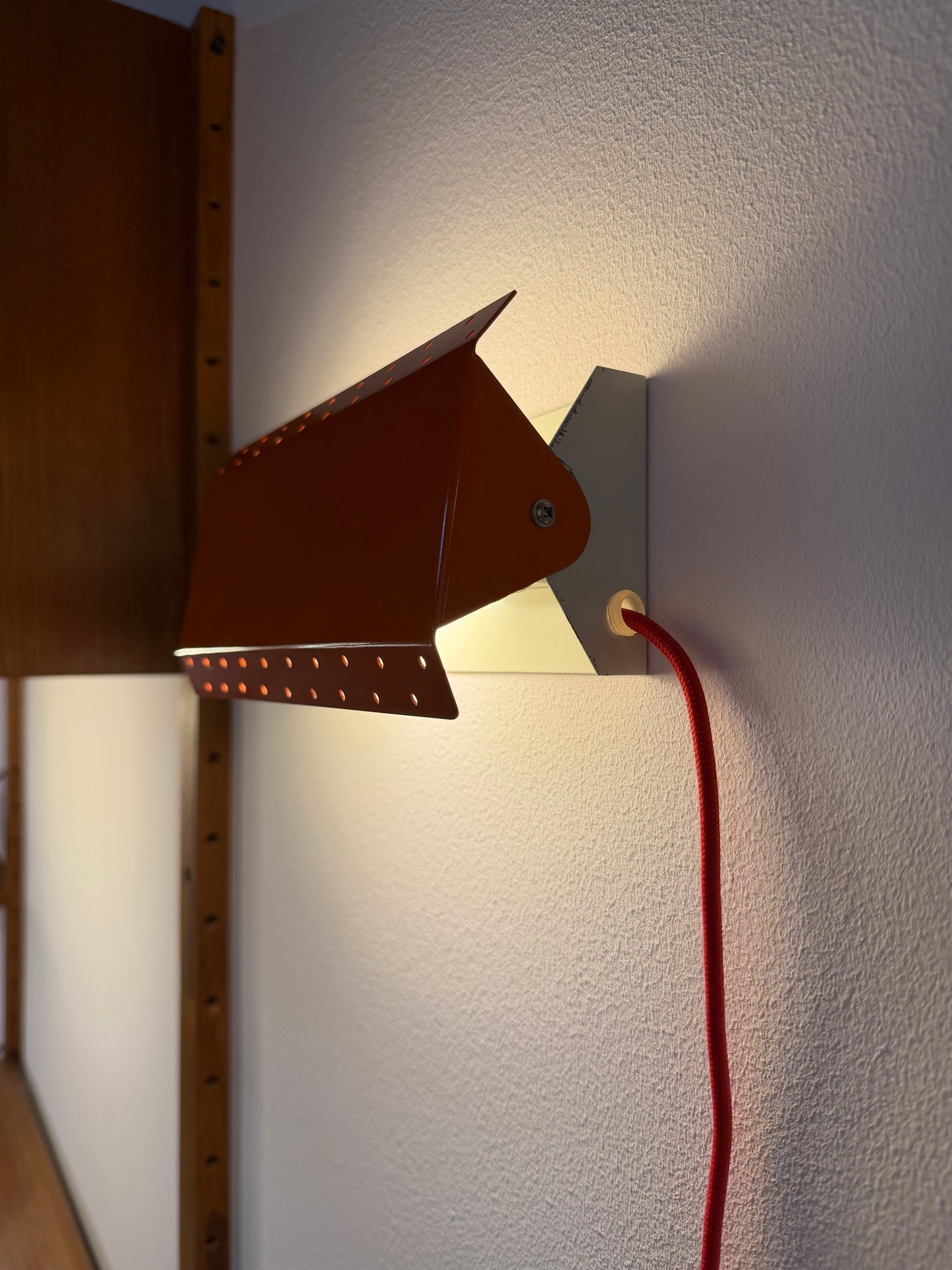 Vintage Wandlampe von E.S. Horn mit beweglichem Visier