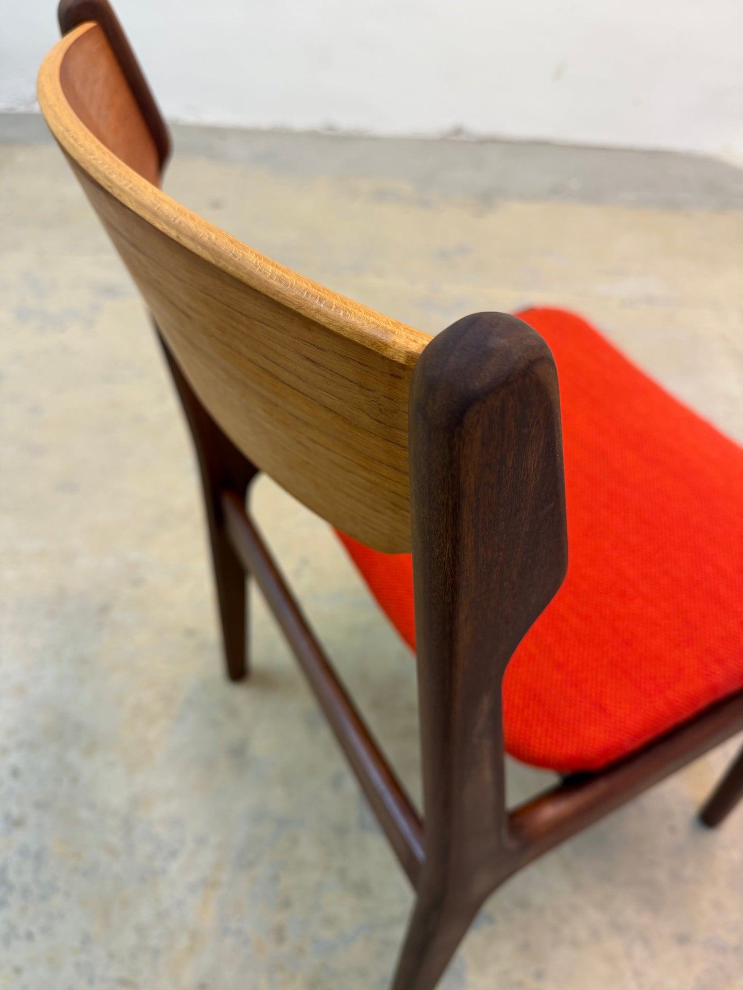 Vintage Polsterstuhl Teak Orange von Erik Buch