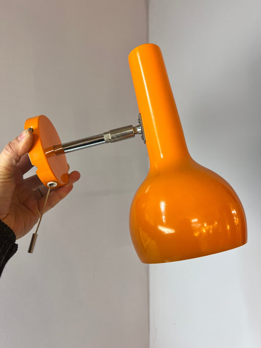 Vintage Wandleuchte orange 70er