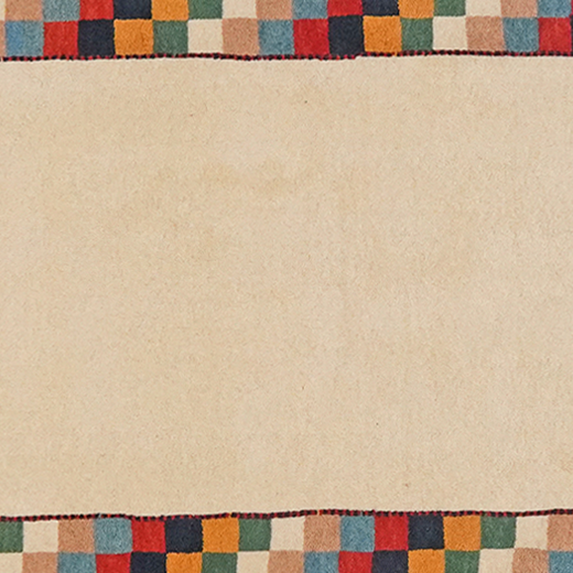 Vintage carpet Rizbaf 322x85cm colorful natural motifs