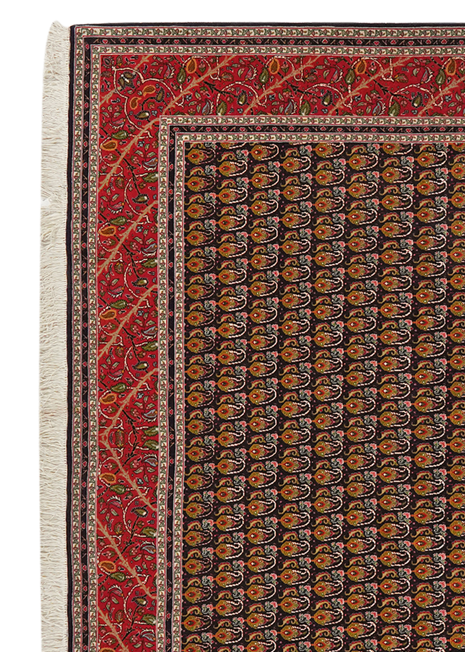 Vintage carpet Tabriz 50 Raj colorful natural motifs 202x200cm