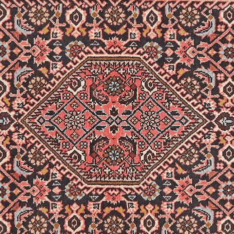 Vintage Carpet Bidjar Zandjan 140x82cm Colorful Nature-inspired motifs