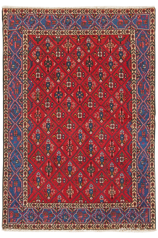 Vintage carpet Abadeh 152x105cm colorful