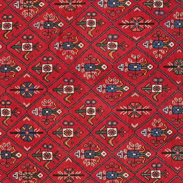 Vintage carpet Abadeh 152x105cm colorful