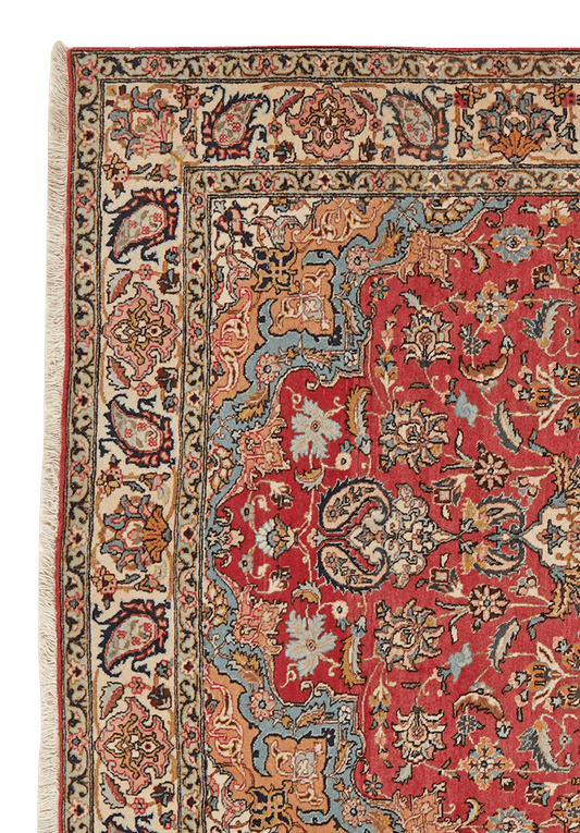 Vintage Carpet Tabriz 213x142cm colorful natural motifs