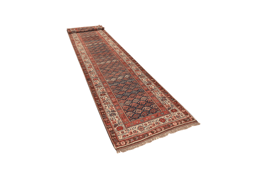 Vintage carpet Seysan 408x96cm colorful natural motifs
