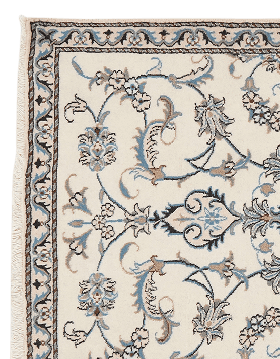 Vintage Carpet Nain 12La 136x89cm Colorful Nature-Inspired Motifs