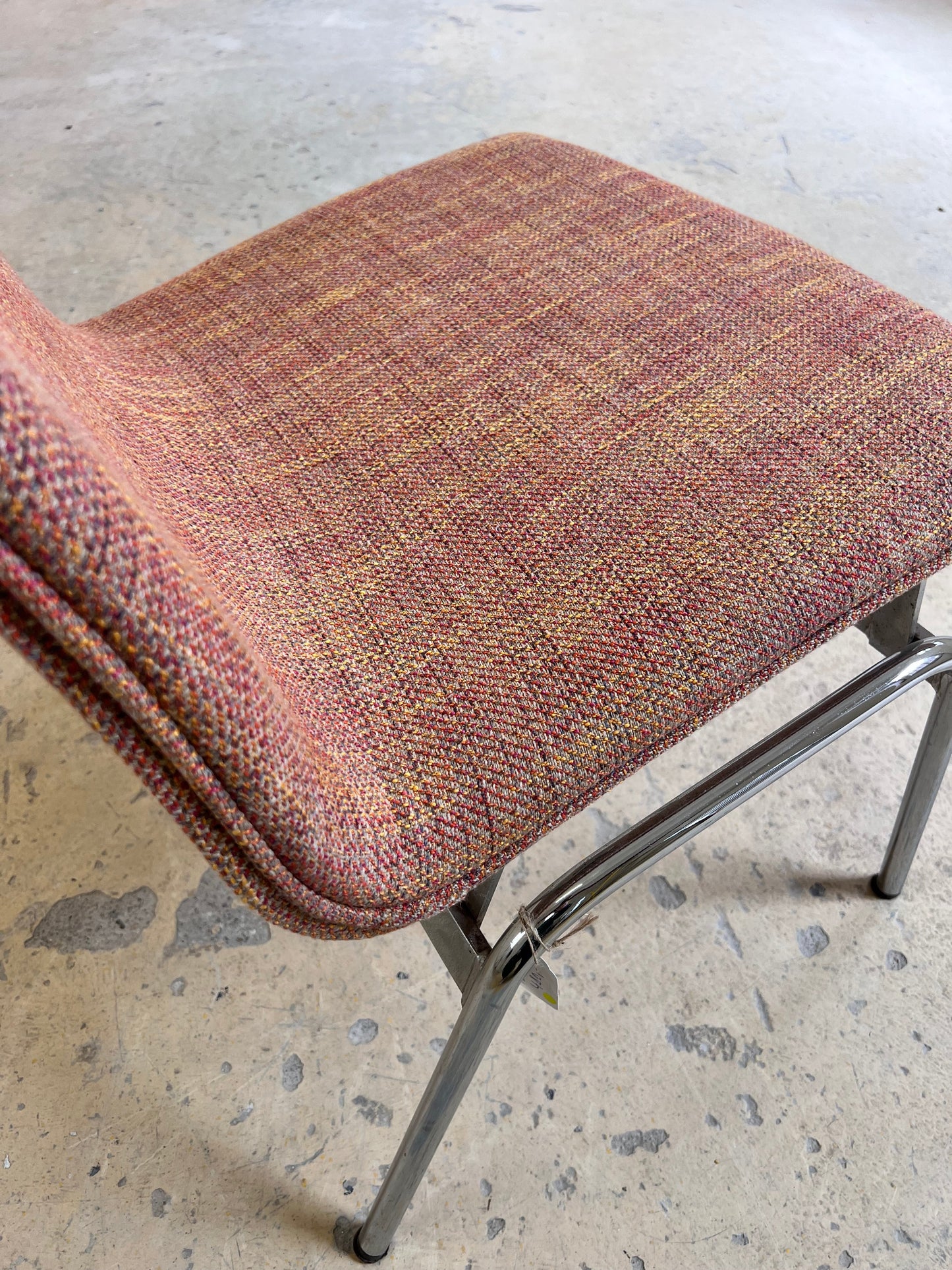 Vintage Sessel Lufthavnsstol von Anden Arkitekt für Duba Møbelindustri orange Chrom