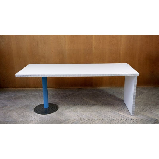 Vintage Schreibtisch von Antonia Astori für Driade in Weiß und Blau