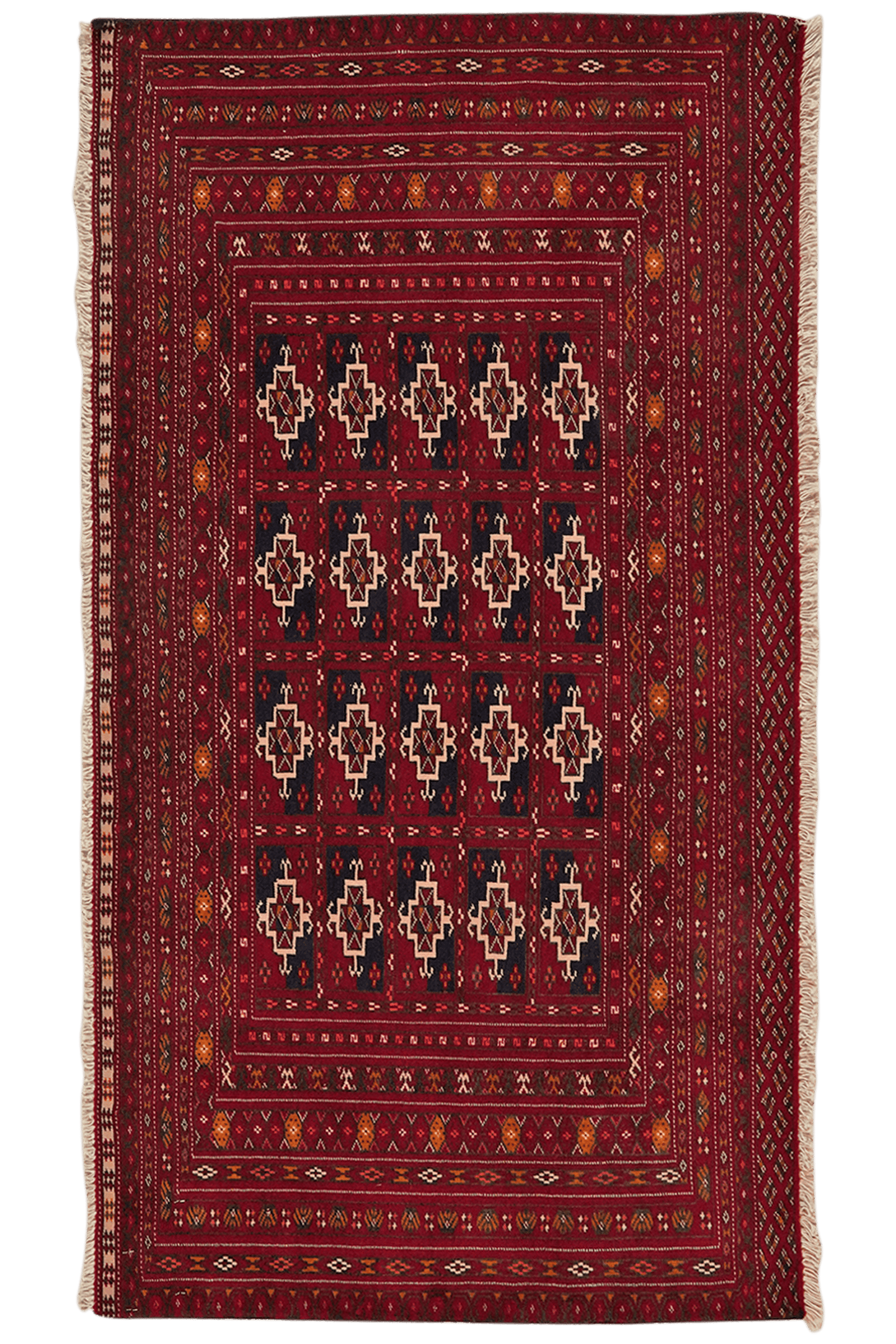 Vintage Carpet Turkman 73x134cm Colorful