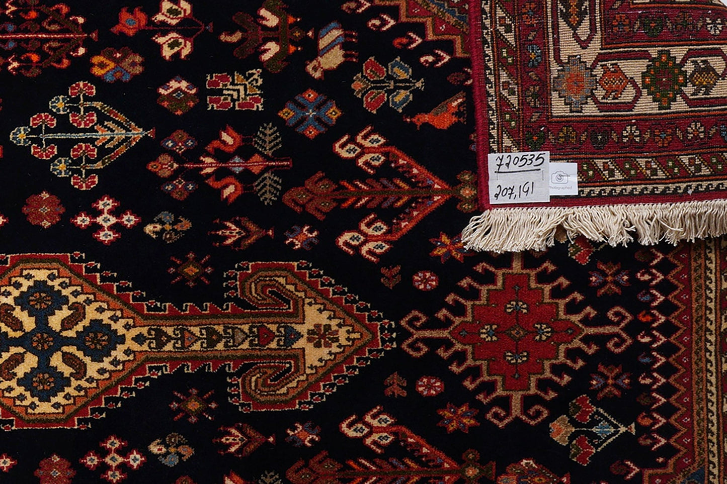 Vintage Carpet Nasrabad 207x141cm Colorful Nature-inspired motifs