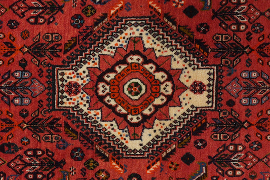 Vintage carpet Gashgai 200x87cm colorful nature motif