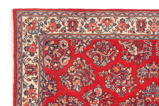 Vintage Carpet Sarough 151x104cm Colorful Nature-Inspired Motifs