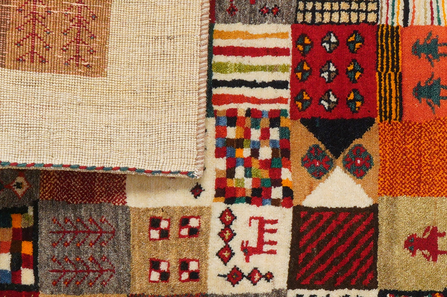 Vintage Rizbaf Teppich Bunt 154x102cm