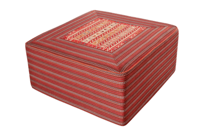Pouf Kelim fait main 90x90cm coloré