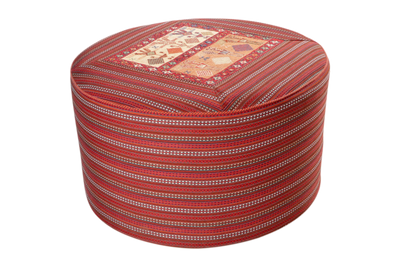 Pouf Kelim fait main 90x90cm coloré