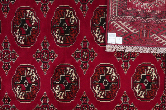 Vintage Carpet Turkman 282x198cm Colorful Nature-Inspired Motifs