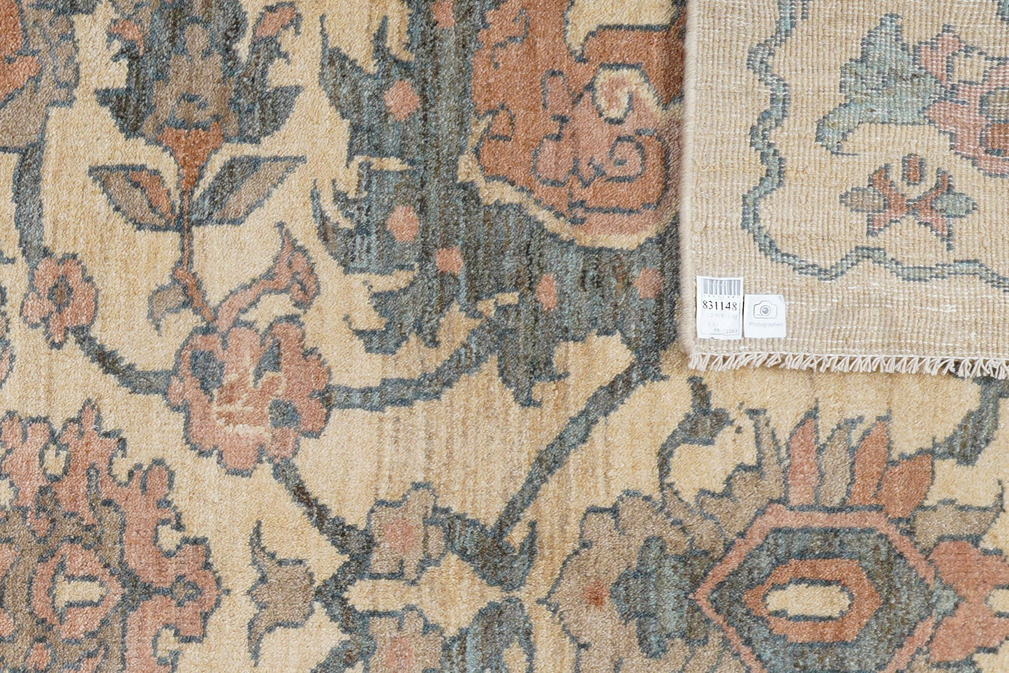 Vintage Sultanabad Carpet 290x190cm Colorful Nature-Inspired Motifs