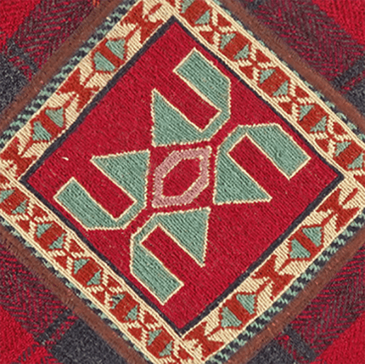 Handgefertigter Kelim Pouf 47x47cm bunt