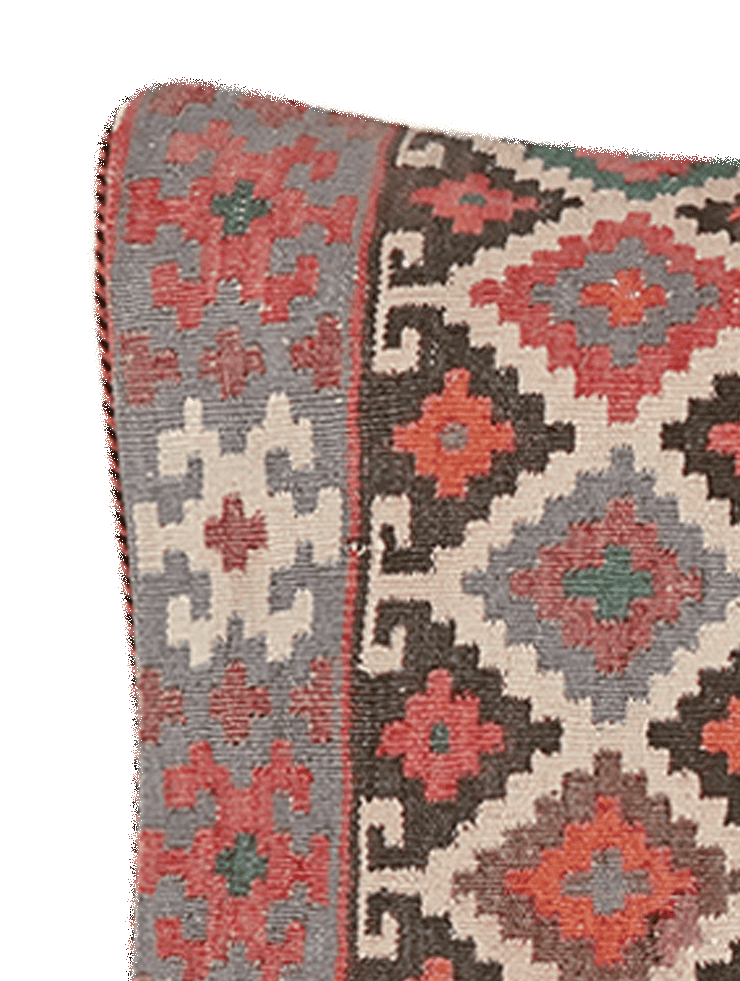 Coussin vintage kilim coloré fait main 65x65cm