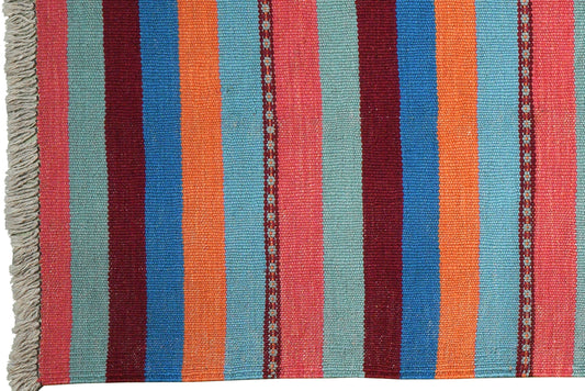 Vintage carpet Kilim Gashgai colorful 195x61cm