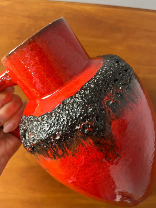 Vintage Karaffe 223 Fat Lava von Kreutz Keramik