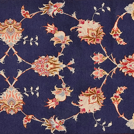 Vintage carpet Tabriz 50 Raj 200x75cm colorful nature inspired