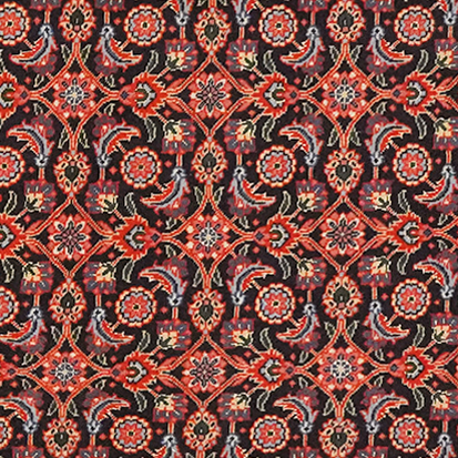Vintage Teppich Tabriz 50 Raj bunt Naturmotive 199x65cm