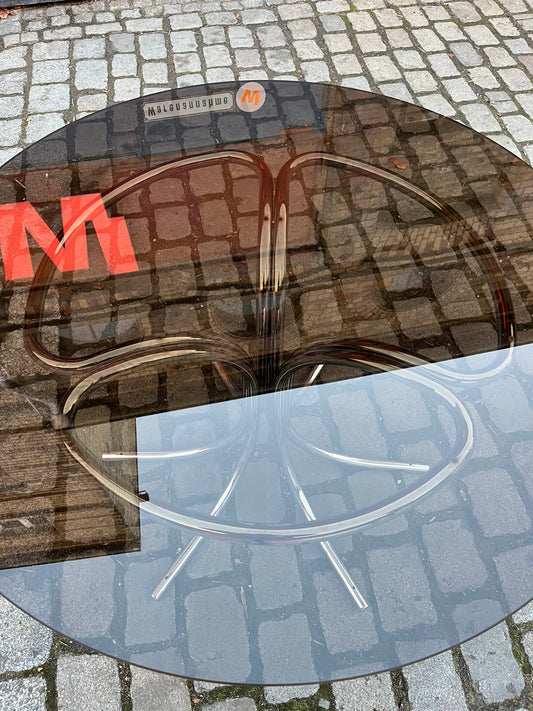 Vintage Esstisch Rauchglas von Gastone Rinaldi für Gastone Rinaldi