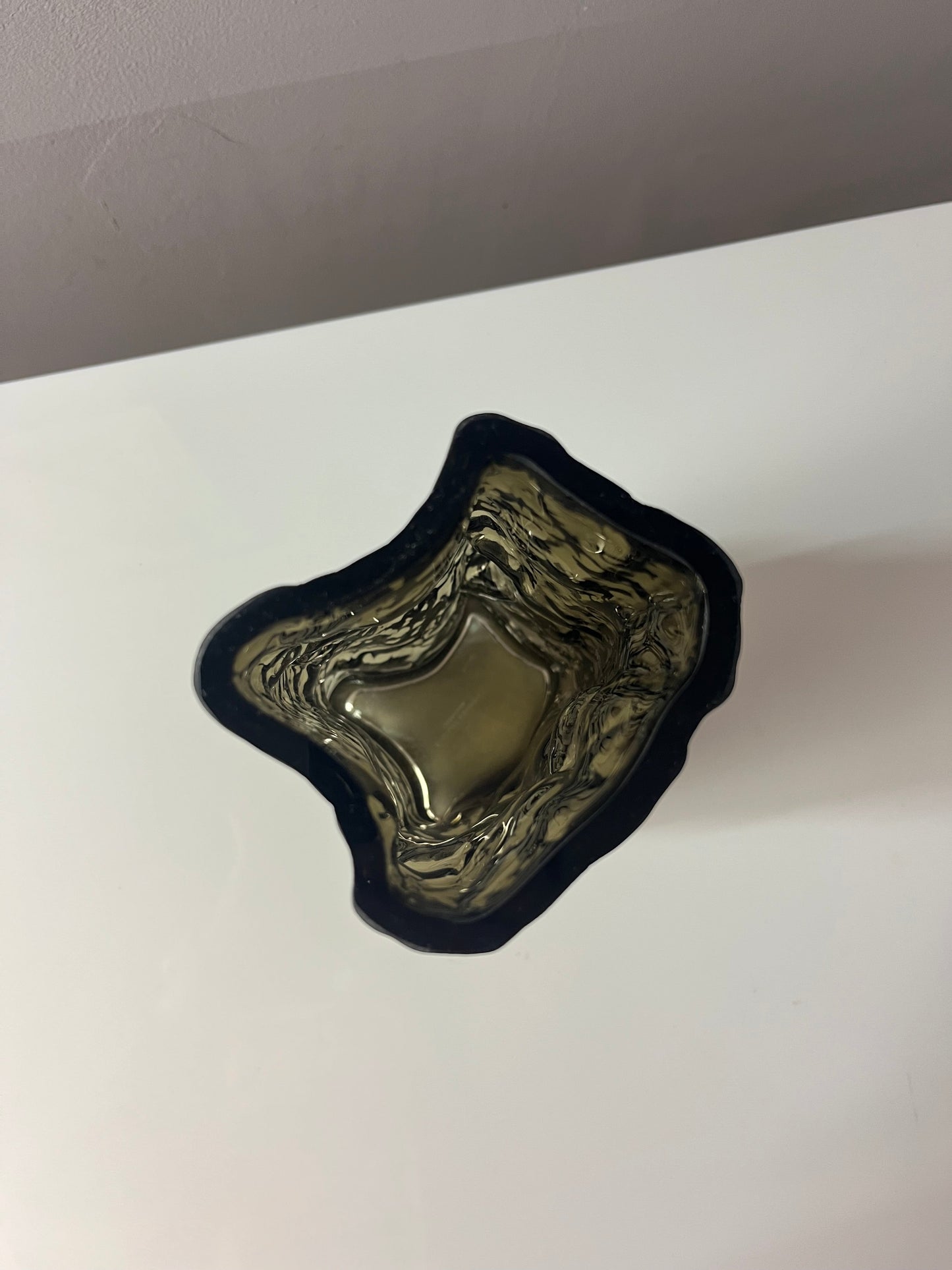 Vintage Vase Bark Vase von Margit Brandt für Margit Brandt Copenhagen grau Glas