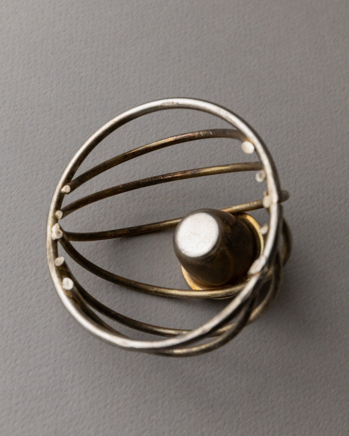 Bougeoir vintage en fil de laiton Italie années 70