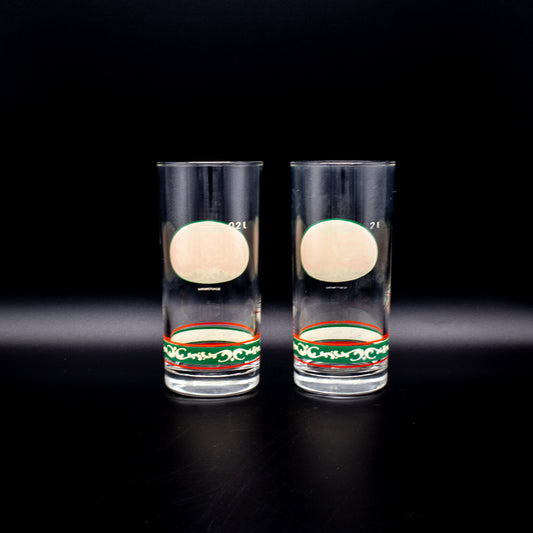 Set von 2 Vintage Coca-Cola Gläser