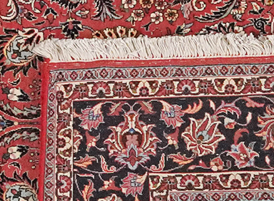 Vintage Bidjar Carpet 296x207cm Colorful Nature-Inspired Motifs