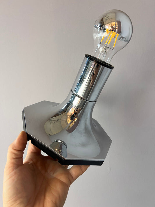 Vintage Kopfspiegel Wandlampe 6606/09 von STAFF