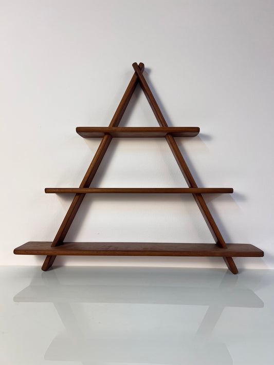 Vintage Wandregal Dreieck aus Teak aus Dänemark