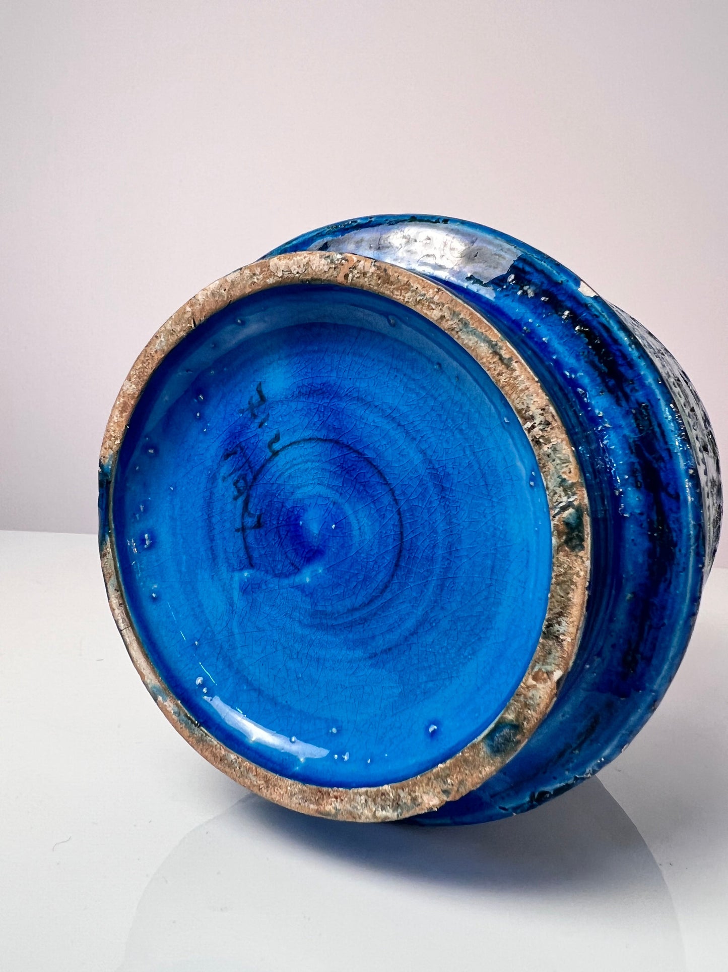 Vintage Vase "Rimini Blu" von Aldo Londi für Bitossi