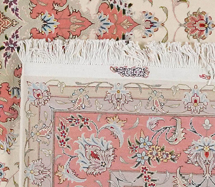 Vintage carpet Tabriz 50 Raj 204x204cm colorful natural motifs