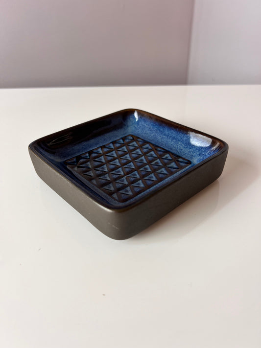 Vintage Schale 3337 von Einar Johansen für Søholm Keramik blau