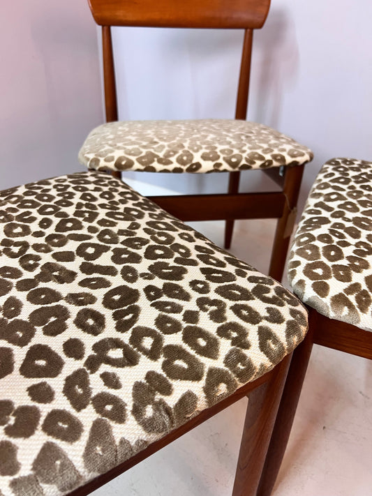 Chaise vintage Leo en teck rembourrée par Farso Stolefabrik