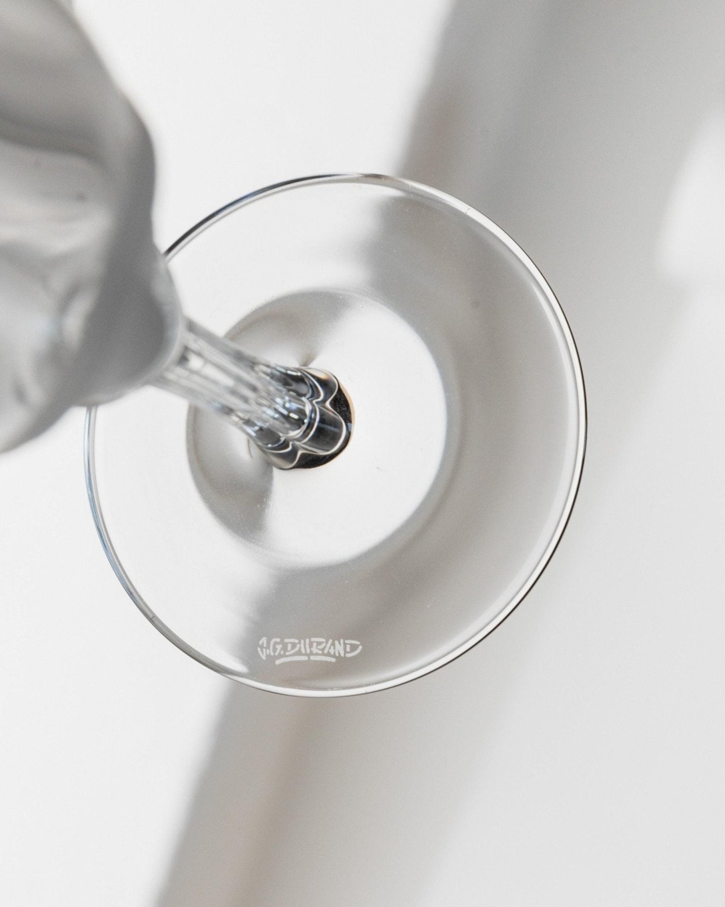 Vintage Champagnerglas Set von 6 von J.G. Durand für Durand mit mattem Blumendetail