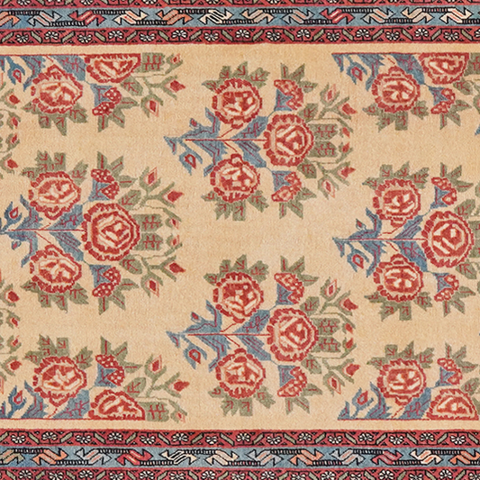 Vintage carpet Afshar 274x87cm colorful natural motifs