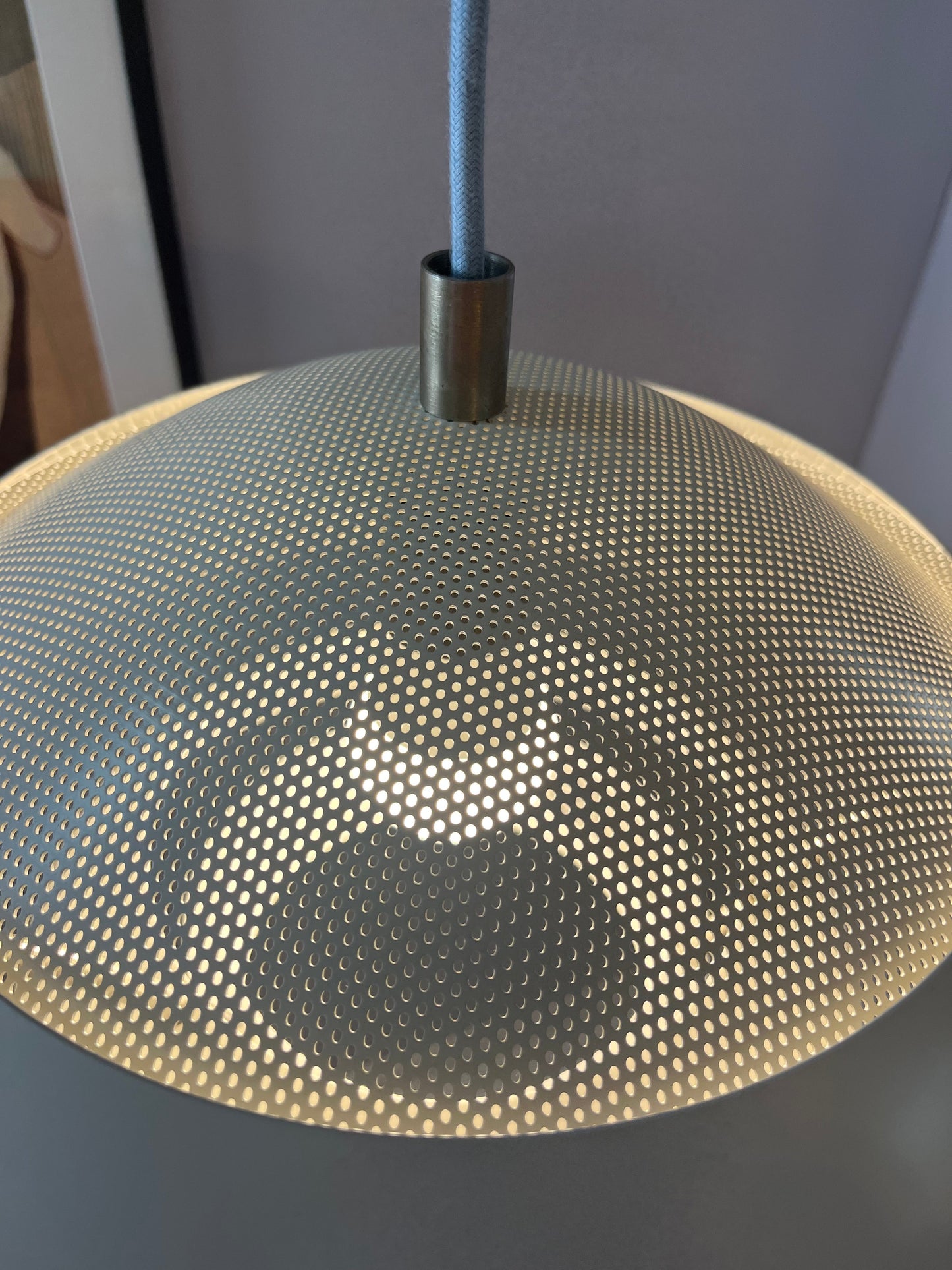 Vintage Hängelampe Safari weiß von Christian Hvidt für Nordisk Solar