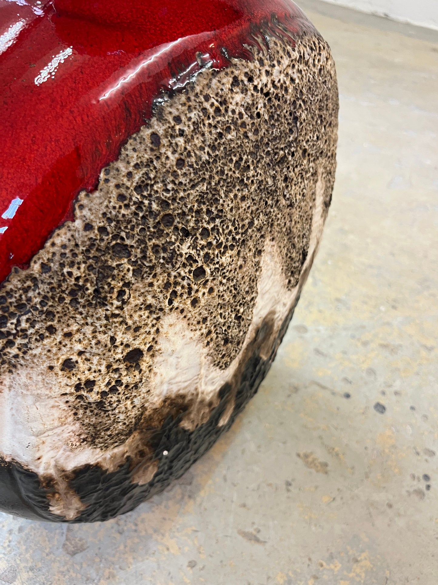 Vintage Bodenvase 102/50 von Dümler und Breiden rotbraun