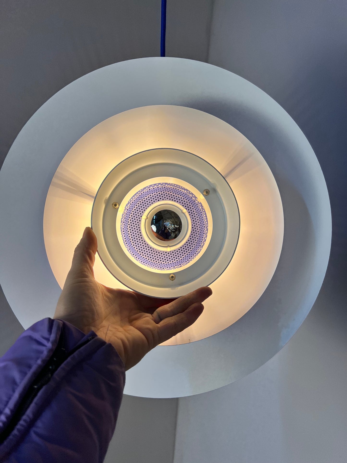 Vintage Lampe Donau von JEKA blau