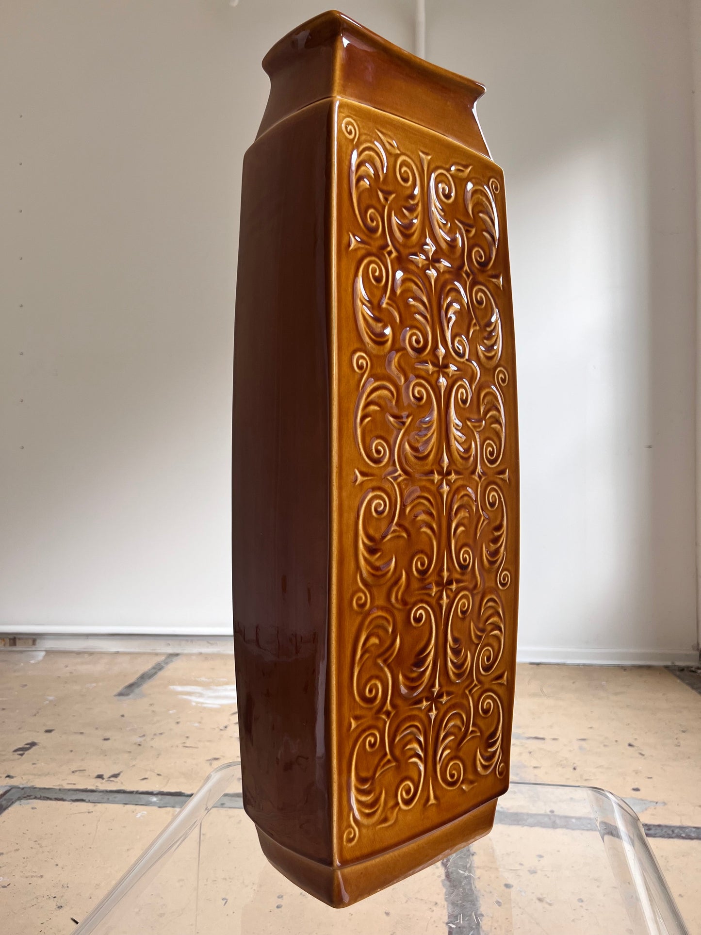 Vintage floor vase by Ditmar Urbach from the Czech Republic 50s